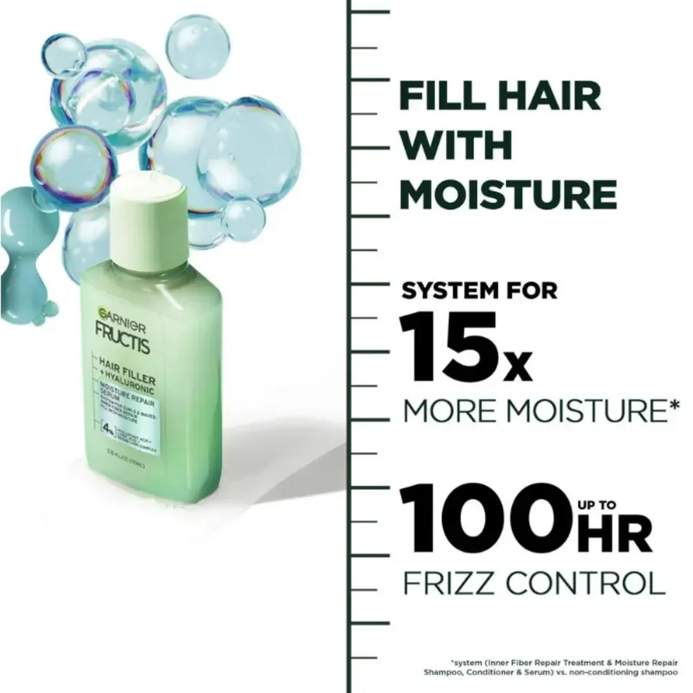 Garnier Fructis Hair Filler Hyaluronic Acid Moisture Repair Serum - X2